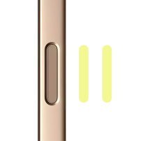 Rurihai üveg a kameravezérlő gombra iPhone 16 / 16 Plus / 16 Pro / 16 Pro Max / 17 / 17 Pro / 17 Pro Max készülékekhez - 2 db - sárga
