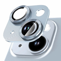 NORTHJO edzett üveg fém kerettel az iPhone 13/13 mini fényképezőgép lencséinek védelmére - kék