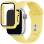 Szilikon szíj edzett üvegtokkal Apple Óra 41mm - sárga