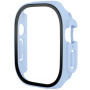 Szilikon szíj edzett üvegtokkal Apple Ultra 49mm karóra - világoskék