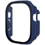 Szilikon szíj edzett üvegtokkal Apple Ultra 49mm karóra - sötétkék