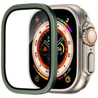 Edzett üveg fém kerettel Apple-hez* Ultra 49mm karóra - olíva
