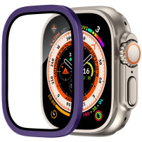 Edzett üveg fémkerettel a Apple-hez* Ultra 49mm óra - lila