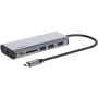 BELKIN 6in1 hub 4K HDMI / USB-C PD 3.0 / 2x USB-A 3.0 / RJ45 / SD olvasó USB-C csatlakozóval - iPad / MacBook - ezüst