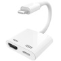 Redukció lightning konektor HDMI-vel és Lighting nőstény iPhone / iPad - fehér