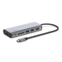 BELKIN 6in1 hub 4K HDMI / USB-C PD 3.0 / 2x USB-A 3.0 / RJ45 / SD olvasó USB-C csatlakozóval - iPad / MacBook - ezüst