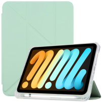 Borító állvánnyal origami és Apple Pencil tárolóval - iPad mini 6 / mini 7 - zöld