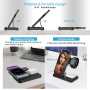 Z5G 3 az 1-ben összecsukható vezeték nélküli töltőállvány iPhone / Apple Watch / AirPods készülékekhez - 15W - fekete