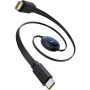 Baseus Nomos kihúzható töltő- és adatkábel - USB-C - USB-C - 1,5 m - fekete
