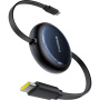 Baseus Nomos kihúzható töltő- és adatkábel - USB-C - USB-C - 1,5 m - fekete