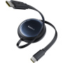 Baseus Nomos kihúzható töltő- és adatkábel - USB-C - USB-C - 1,5 m - fekete