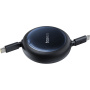Baseus Nomos kihúzható töltő- és adatkábel - USB-C - USB-C - 1,5 m - fekete