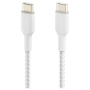BELKIN Boost Charge Braided fonott töltő- és adatkábel - USB-C - USB-C - 2 m - fehér