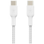 BELKIN Boost Charge Braided fonott töltő- és adatkábel - USB-C - USB-C - 2 m - fehér