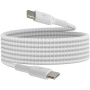 BELKIN Boost Charge Braided fonott töltő- és adatkábel - USB-C - USB-C - 2 m - fehér