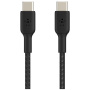 BELKIN Boost Charge Braided fonott töltő- és adatkábel - USB-C - USB-C - 15 cm - fekete