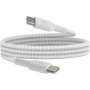 BELKIN Boost Charge Braided fonott töltő- és adatkábel - USB-C - USB-C - 15 cm - fehér