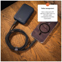 FIXED 2v1 fonott töltő- és adatkábel - USB-C -ről USB-C-re / Lightning - 3 m - sötétszürke