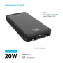 FIXED Zen2 10 powerbanka USB-C / 2x USB-A portokkal - 10 000 mAh - fekete