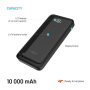 FIXED Zen2 10 powerbanka USB-C / 2x USB-A portokkal - 10 000 mAh - fekete