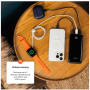 FIXED Zen2 10 powerbanka USB-C / 2x USB-A portokkal - 10 000 mAh - fekete