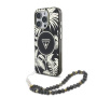Guess IML Palm Trees Triangle Logo Pearl Strap tok MagSafe-fel iPhone 16 Pro - fekete színben