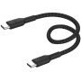 BELKIN Boost Charge Braided fonott töltő- és adatkábel - USB-C - USB-C - 15 cm - fekete