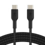 BELKIN Boost Charge Braided fonott töltő- és adatkábel - USB-C - USB-C - 2 m - fekete