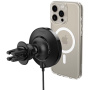 Spigen OneTap Pro 3 Cryomax mágneses autós tartó szellőzőrácsra, vezeték nélküli töltéssel iPhone-hoz - fekete
