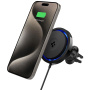 Spigen OneTap Pro 3 Cryomax mágneses autós tartó szellőzőrácsra, vezeték nélküli töltéssel iPhone-hoz - fekete
