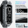 Spigen Rugged Armor szuper tartós tok Apple Watch 46mm-hez - sötétszürke