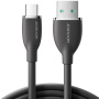 JOYROOM SA29-AC3 szilikon töltő- és adatkábel USB-A / USB-C iPhone / iPad / MacBook / AirPods készülékhez - 1,2 m - fekete
