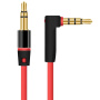 Ugró audio kábel AUX 3,5mm Jack pinnel - iPhone / iPad / iPod - 1,2m - piros