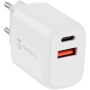 Tactical Base Plug Dual hálózati adapter 20 W USB-C / USB-A iPhone / iPad / iPod / AirPods készülékekhez - fehér