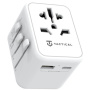 Tactical PTP univerzális utazó adapter USB-C / USB-A portokkal és kihúzható dugókkal - 12W - fehér