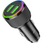Hoco NZ14 Guerrero 36W-os autós töltő két USB-A porttal - fekete