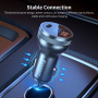 ESSAGER autós töltő kijelzővel és USB-C / USB-A portokkal - 54W - szürke