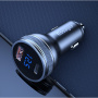 ESSAGER autós töltő kijelzővel és USB-C / USB-A portokkal - 54W - szürke