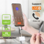 TC005 audio és töltő adapter - 2x 3,5 mm jack / USB-C - USB-C - fehér