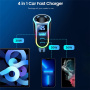 JOYROOM CL21 autós töltő 2x USB-C / USB-A porttal és szivargyújtó elosztóval - 150W - fekete