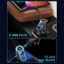 JOYROOM CL21 autós töltő 2x USB-C / USB-A porttal és szivargyújtó elosztóval - 150W - fekete