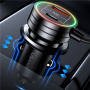 USAMS US-CC167 autós töltő szett USB-C / USB-A portokkal és USB-C kábellel - 60W - 1 m - fekete