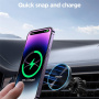 JOYROOM JR-ZS240 Pro mágneses autós tartó szellőzőrácsra, vezeték nélküli töltéssel iPhone-hoz - sötétszürke