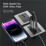 Yesido YC47 adapter szett USB-C / USB-A portokkal és USB-C–Lightning kábellel - 20W - 1 m - fekete