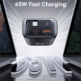 USAMS CC299 adapter szett USB-C / USB-A portokkal és kihúzható USB-C kábellel - 65W - fehér