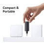 USAMS CC299 adapter szett USB-C / USB-A portokkal és kihúzható USB-C kábellel - 65W - fehér
