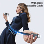 USAMS CC299 adapter szett USB-C / USB-A portokkal és kihúzható USB-C kábellel - 65W - fehér