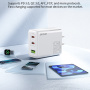 WEKOME WP-U66 GaN gyorstöltő adapter 2x USB-C / USB-A porttal - 65W - fehér