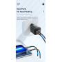 ESSAGER ES-CD31 GaN mini gyorstöltő adapter USB-C / USB-A portokkal - 20W - fekete