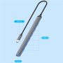 ADS-303C 7 az 1-ben hub - 7x USB-A - USB-C - szürke